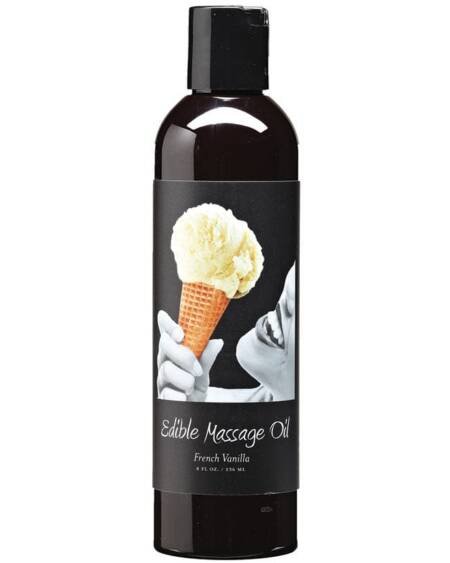 Earthly Body Edible Massage Oil-French Vanilla 8oz