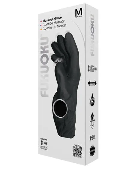 Fukuoku Five Finger Massage Glove-Black Right Hand
