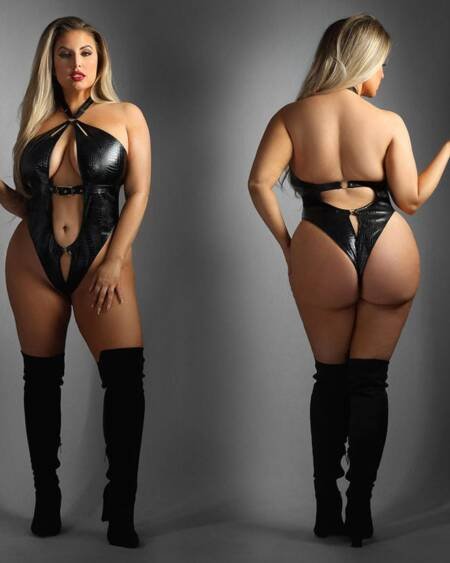 Fantasy Lingerie Edge Croc Embossed Wetlook Crotchless Teddy-Black QUEEN