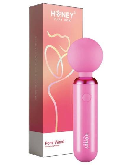 Honey Play Box Pomi Wand Clit Tease Vibrating Wand-Pink
