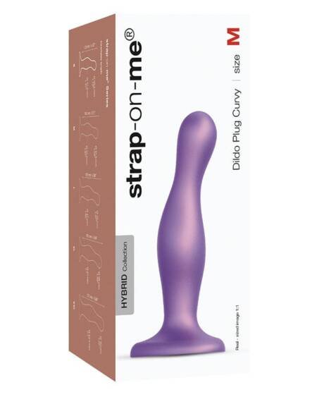 Strap On Me Dildo Plug Curvy-Metallic Purple M