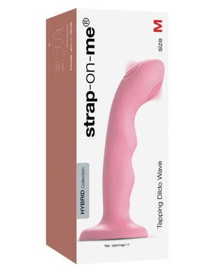 Strap On Me Tapping Dildo Wave-Coral Pink