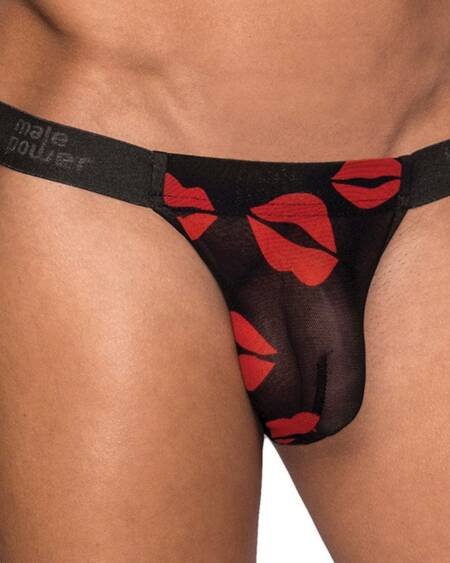 Male Power Kiss Me Micro Thong-Black L/XL-Boxed