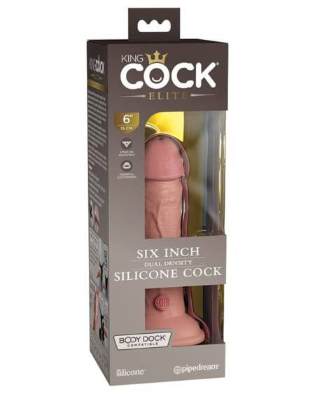 King Cock Elite Dual Density Silicone Cock-Light 6