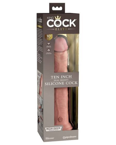 King Cock Elite Dual Density Silicone Cock-Light 10