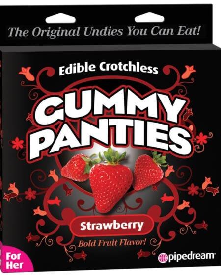 Edible Crotchless Gummy Panties For Her-Strawberry