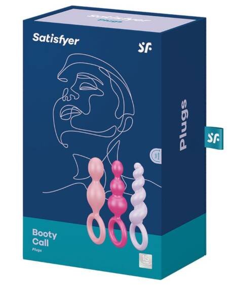 Satisfyer Booty Call Plugs-Assorted Colors (Set Of 3)