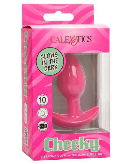 Cheeky Vibrating Glow-In-The-Dark Butt Plug