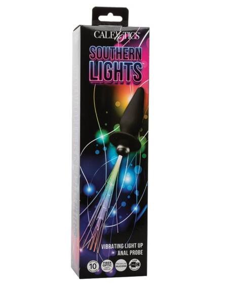 Southern Lights Vibrating Light Up Anal Probe-Black