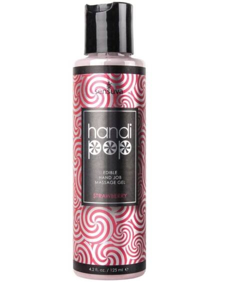 Sensuva Handi-Pop Hand Job Massage Gel-Strawberry 4.2oz