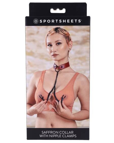 Saffron Collar with Nipple Clamps