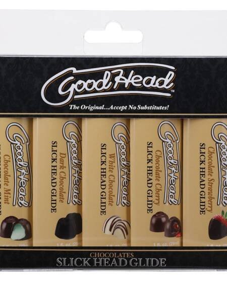 GoodHead Slick Head Glide-Chocolate 1oz 5Pk