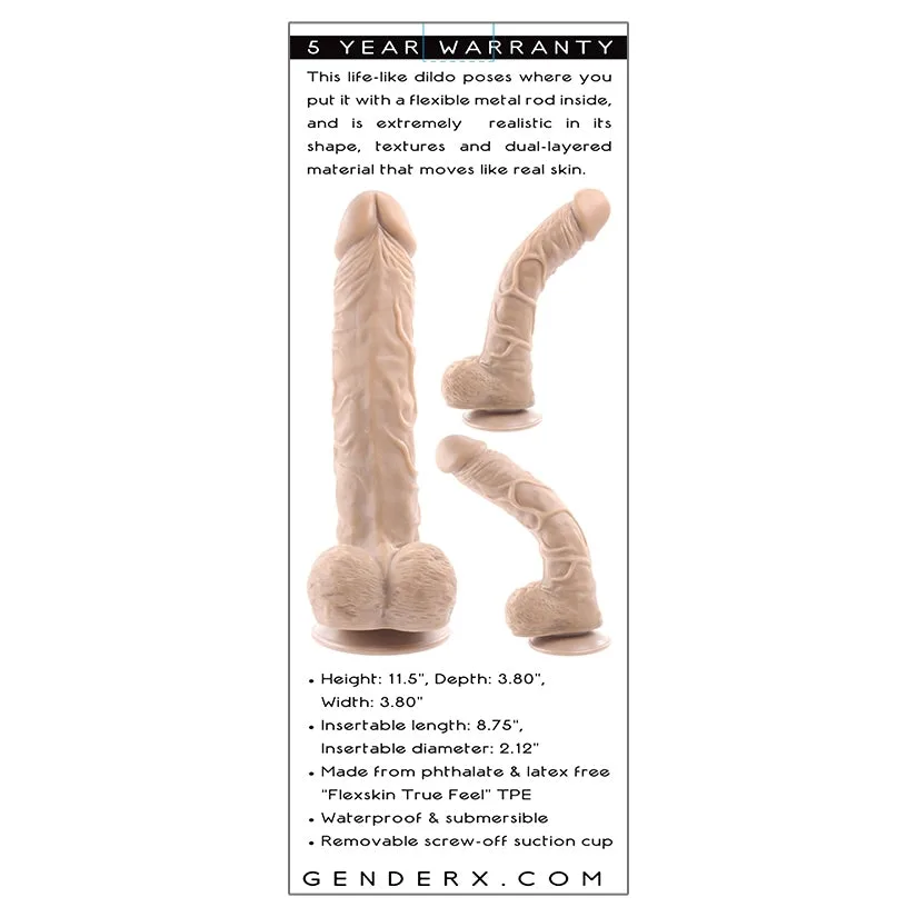 Gender X Poseable Flexskin True Feel Dildo-Light 10 - Image 2