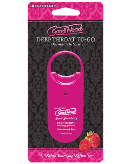 GoodHead Deep Throat Spray To Go-Strawberry .33oz