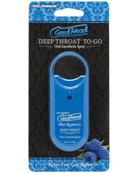 GoodHead Deep Throat Spray To-Go-Blue Raspberry 0.33oz