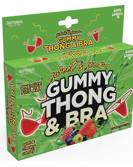 Sweet and Sour Gummy Thong & Bra Set