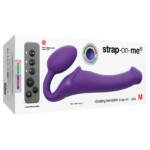 Strap-On-Me Vibrating Bendable Strapless Strap-On - Purple Medium