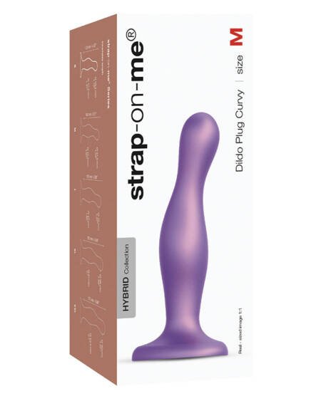 Strap-On-Me Dildo Plug Curvy - Metallic Lilac Medium