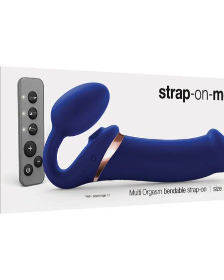 Strap-On-Me Multi Orgasm Triple Stimulation Vibrator - Night Blue XL