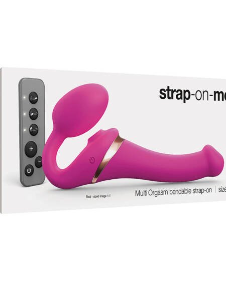 Strap-On-Me Multi Orgasm Triple Stimulation Vibrator - Fuchsia Small