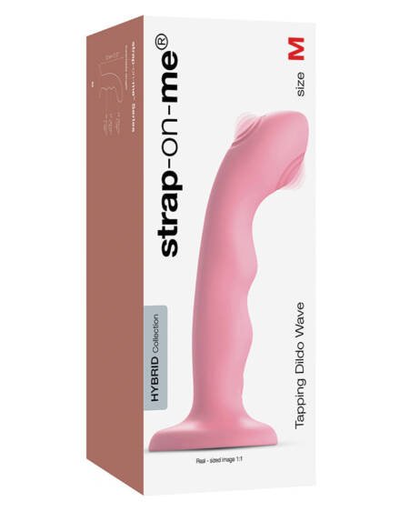 Strap-On-Me Tapping Dildo Wave - Coral Pink