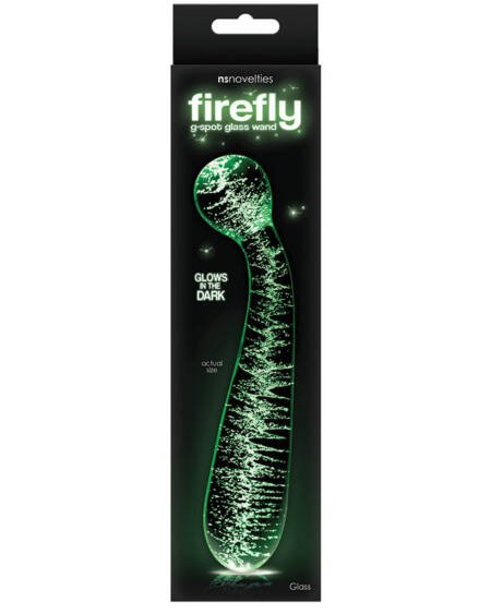 Firefly Glass G-Spot Glow-In-The-Dark Wand - Clear