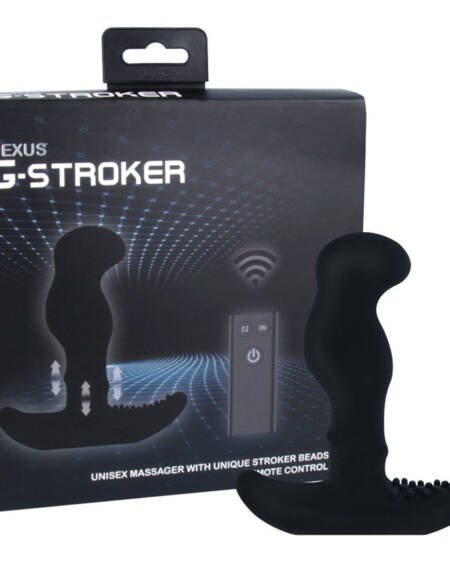 Nexus G Stroker Unisex Massager with Stroker Beads-Black