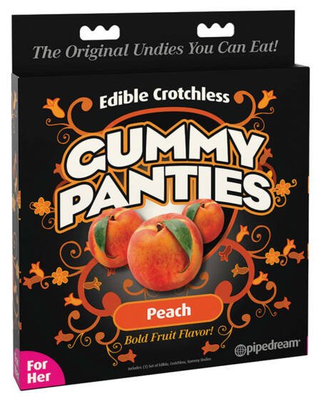 Edible Crotchless Gummy Panties for Her-Peach