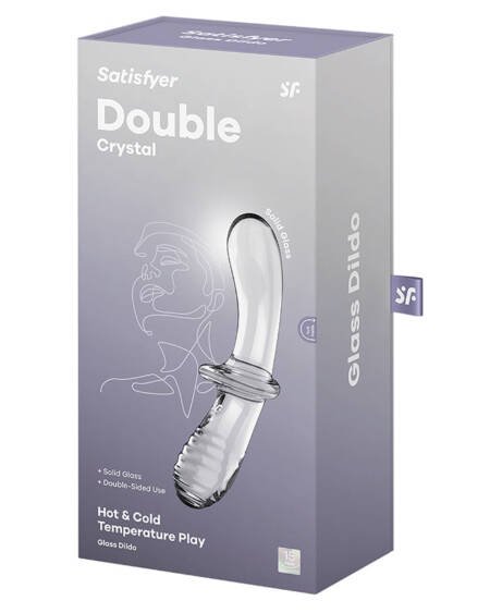 Satisfyer Double Crystal Glass Dildo-Clear
