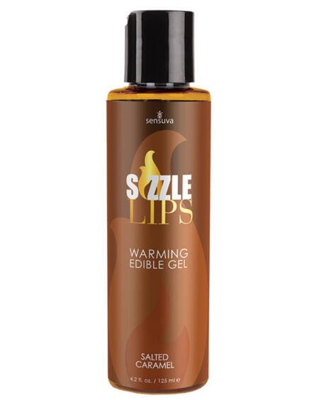 Sensuva Sizzle Lips Warming Edible Gel-Salted Caramel 4.2oz