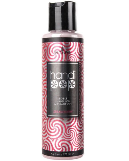 Sensuva Handi-Pop Hand Job Massage Gel-Strawberry 4.2oz