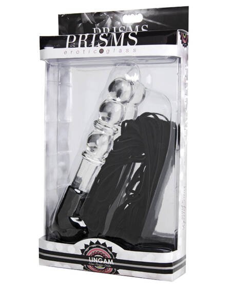 Prisms Lingam Glass Dildo Flogger